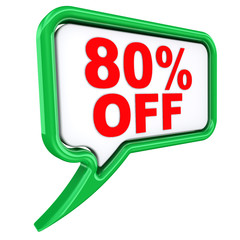 80% OFF. Speech bubbles
