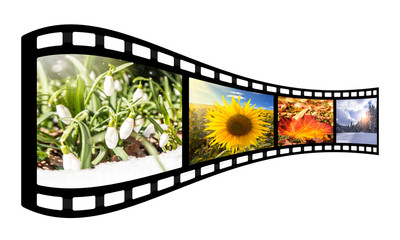 filmstreifen mit wintermotiven