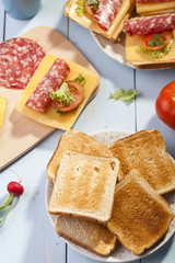 Breakfast with a toasted bread