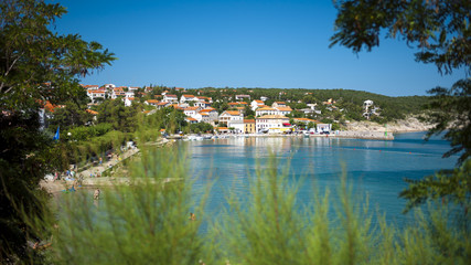 Obraz premium Panorama colour image of Croatia, Kvarner, Krk Island, Silo