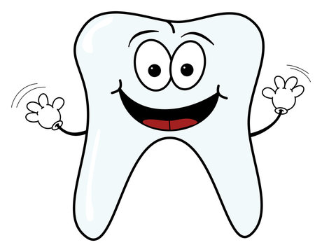 Happy tooth character