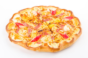 Pizza isolated white background