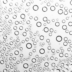 Water drop on black and white background (Process dark black and