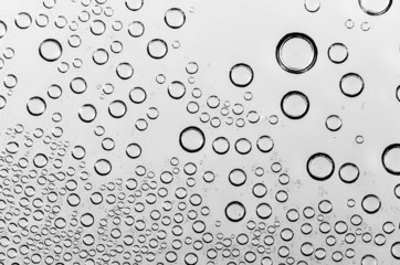 Water drop on black and white background (Process dark black and
