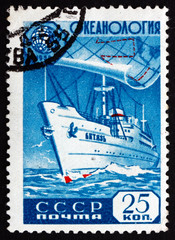 Postage stamp Russia 1959 Oceanographic Ship Vityaz