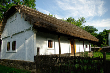 Fototapeta na wymiar Traditional house. National Village Museum, Bucharest, Romania.