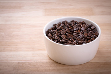 coffee bean in white bowl