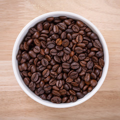 coffee bean in white bowl