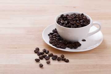coffee bean in white cup