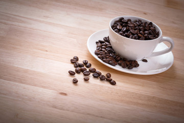 coffee bean in white cup