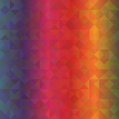 Geometric seamless pattern with triangles of spectrum colors
