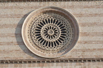 Rosette von San Pietro in Assisi, Italien