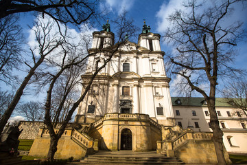 Fototapeta na wymiar Church of St.Stanislaus Bishop in Krakow.