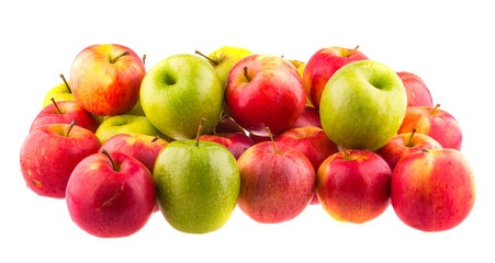 Red apples, isolated on white background.