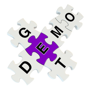 Get demo 3d puzzle on white background