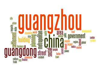 Fototapeta premium Guangzhou word cloud