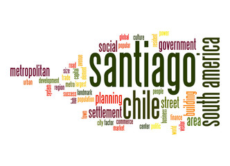 Obraz premium Santiago word cloud
