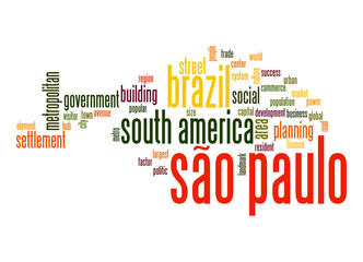 Fototapeta premium São Paulo word cloud