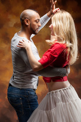 Young couple dances Caribbean Salsa
