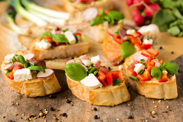 Baked bruschettas
