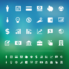 Naklejka premium Retina business and finance finance icon set