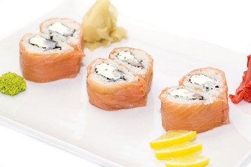 delicious seafood sushi at a Japanese restaurant