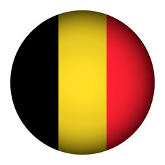 Fototapeta premium Belgium flag button.