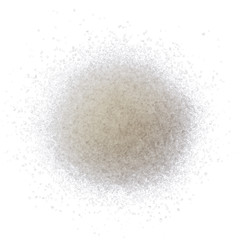 Sugar pile isolated on white background top view