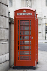 Red London telephone box, UK