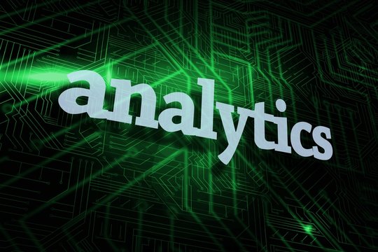 Analytics against green and black circuit board