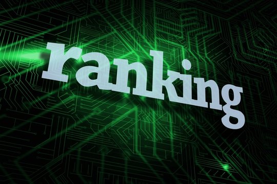 Ranking against green and black circuit board