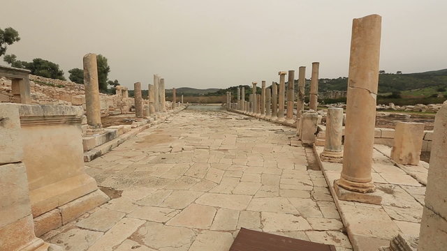 8th century BC Ancient Patara City at Turkey (column street)