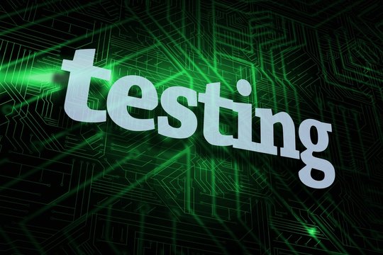 Testing against green and black circuit board