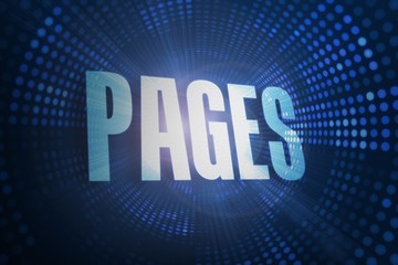 Pages against futuristic dotted blue and black background