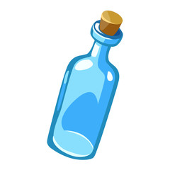 empty bottles isolated illustration