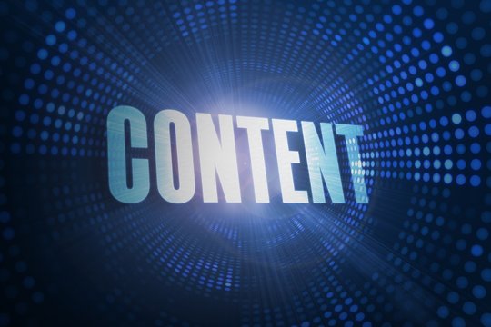 Content against futuristic dotted blue and black background