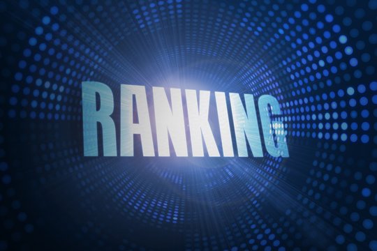 Ranking against futuristic dotted blue and black background