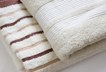 Towel on white background