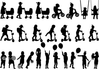 Childrens silhouettes