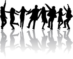 Fototapeta premium Dancing silhouettes