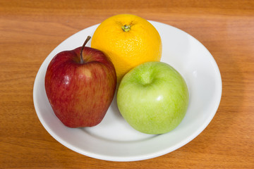 Healthy fruits, oranges and apples