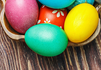 Colorful easter eggs