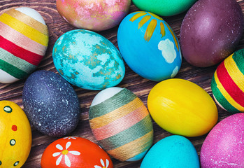 Colorful easter eggs