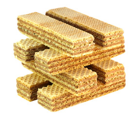 waffles on a white background
