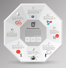 Hexagons template for business concept template