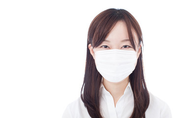 マスクをした女性