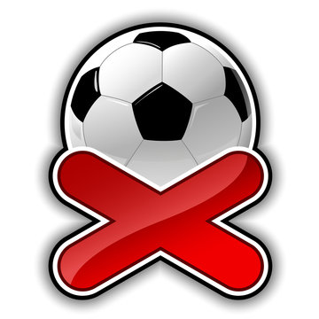 soccer ball crossed out red clip art preview