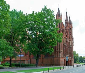 Naklejka premium St. Anna's Church in Vilnius, Lithuania.
