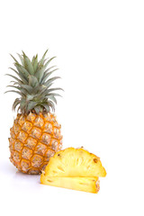 Fototapeta na wymiar Fresh pineapple isolated on white background