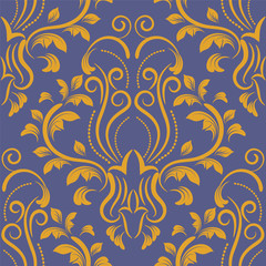 vector seamless backdrop. damask pattern. flower wallpaper